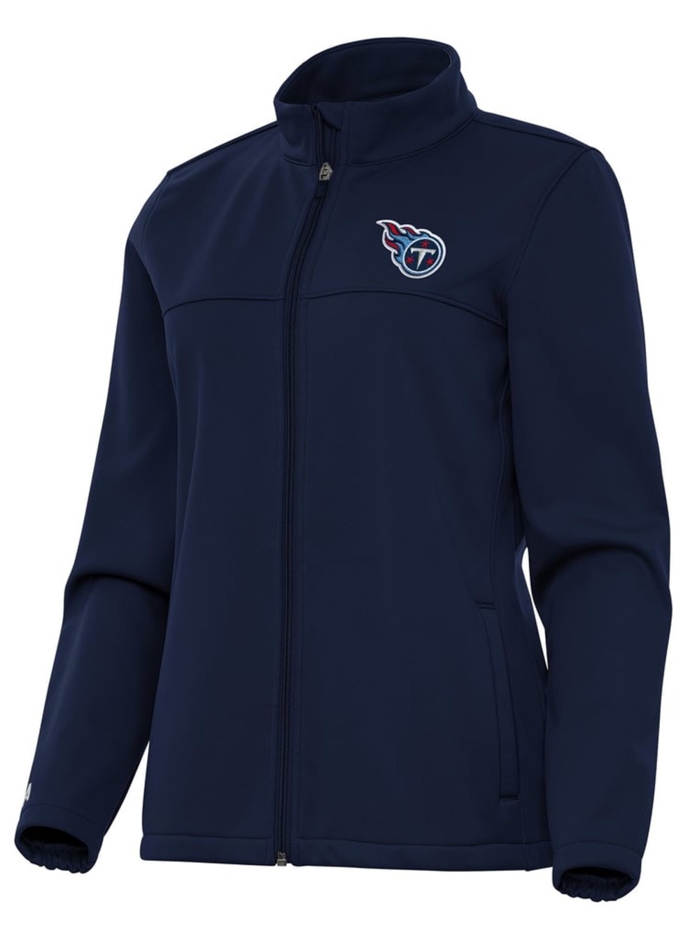 Women's Antigua Navy Tennessee Titans Links 2 Golf Full-Zip Jacket